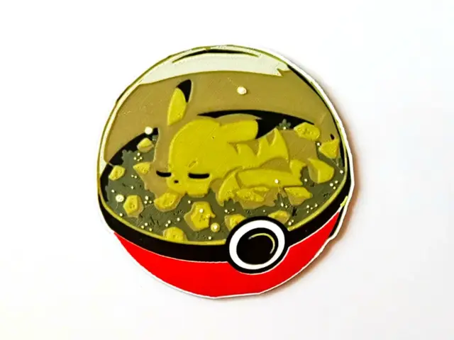HueForge model: Pikachu - Pokéball Coaster (Part of set) by C3D