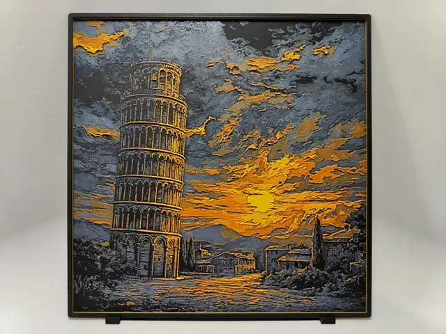 Leaning Tower of Pisa Sunset - Hueforge