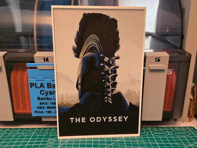 HueForge model: The Odyssey Movie Poster - Hueforge Art by Lumpy3D