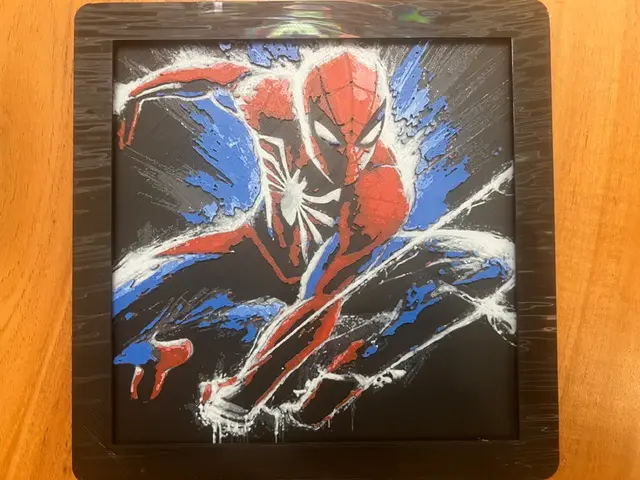 HueForge model: Spider-Man (Black Background) by JustBe 3D Printing