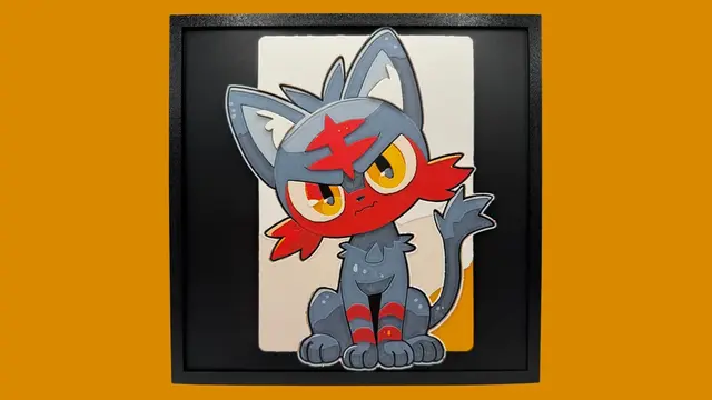HueForge model: Litten - Pokemon Hueforge by Canadian Gamer