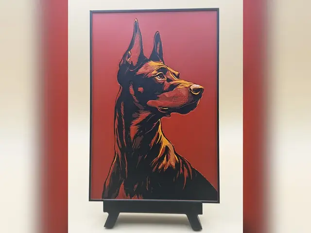 Doberman Portrait HueForge Print
