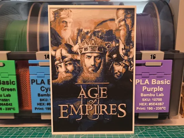HueForge model: Age of Empires II Poster - Hueforge Art by Lumpy3D