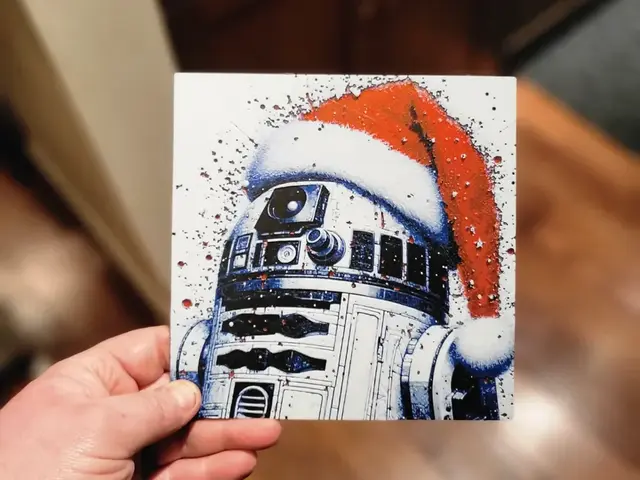 HueForge model: Graffiti Christmas R2D2 Hueforge by 3Ree Printing