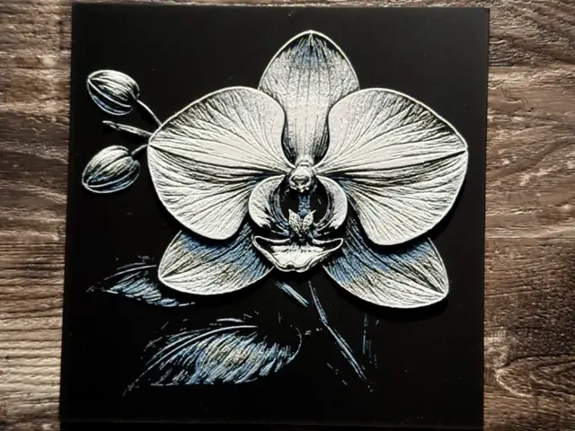 HueForge model: Orchid Flower Series by novy