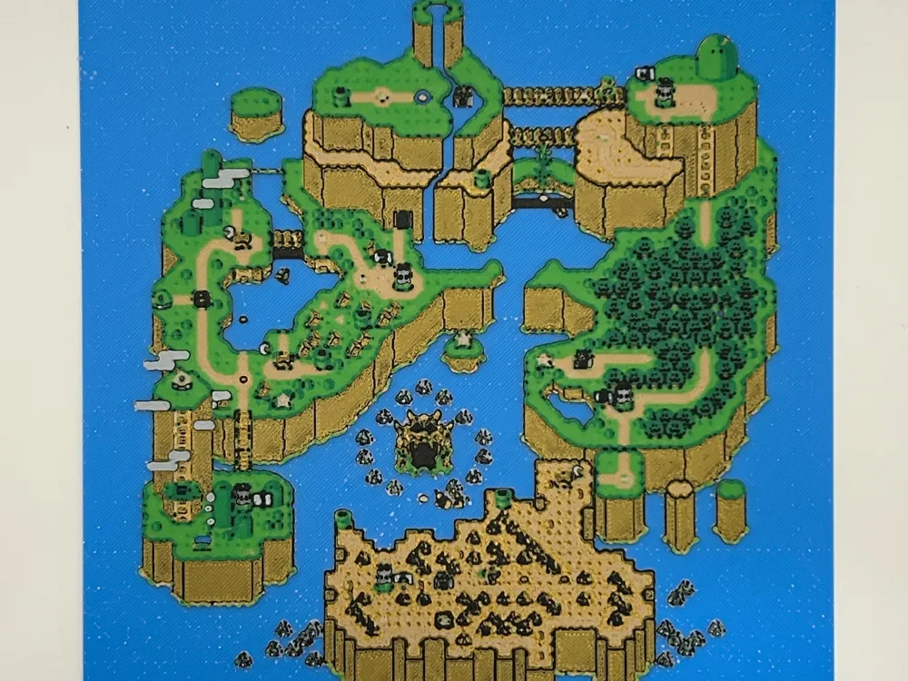 Super Mario World HueForge by CreativeDestructions HueForge model: Super Mario World HueForge by CreativeDestructions