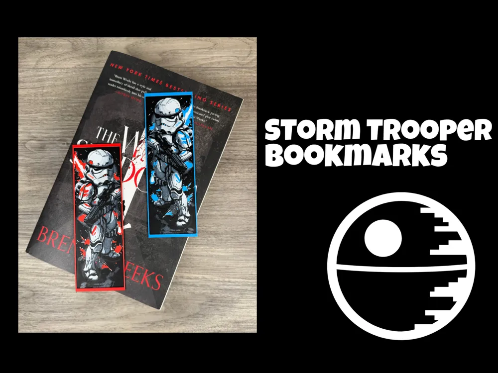 Storm Trooper Bookmarks by Canadian Gamer HueForge model: Storm Trooper Bookmarks by Canadian Gamer