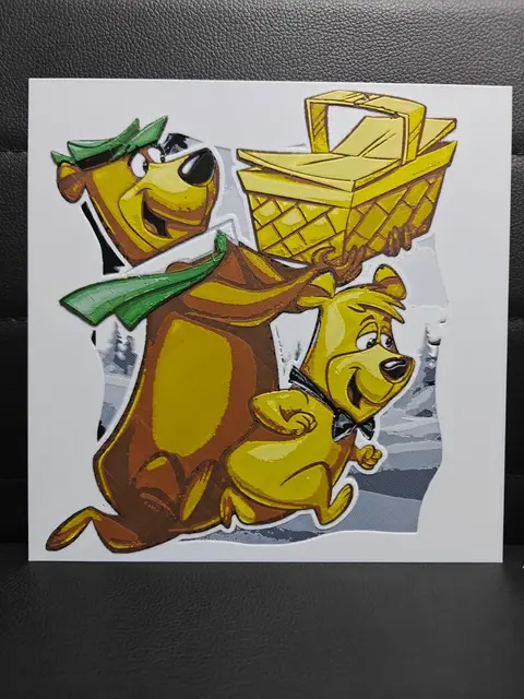 HueForge model: Yogi Bear & Boo Boo by TheHueforgeLady