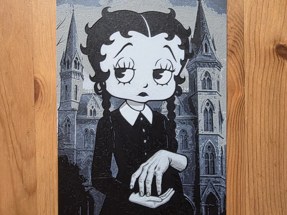 Wednesday Betty Boop Hueforge by Morganja HueForge model: Wednesday Betty Boop Hueforge by Morganja