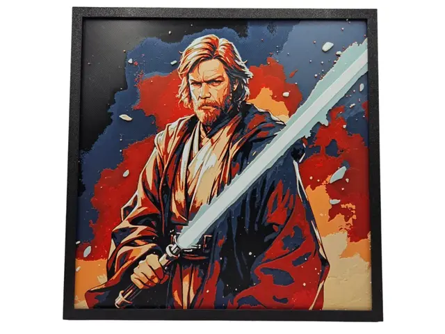 HueForge model: Obi-Wan Kenobi (Star Wars hueforge) by BusyKikiBee
