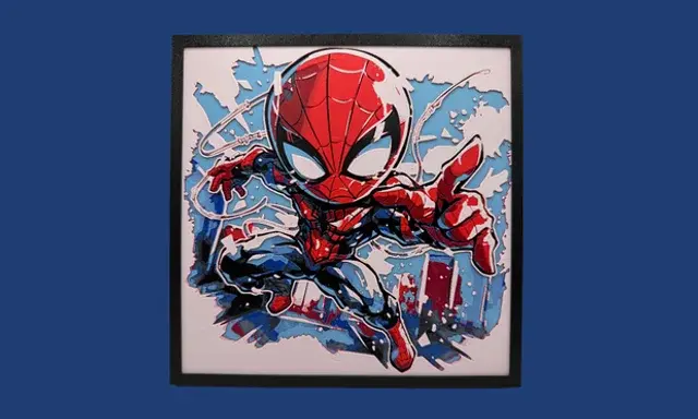 HueForge model: Spider-Man - Chibi Edition Hueforge by Canadian Gamer