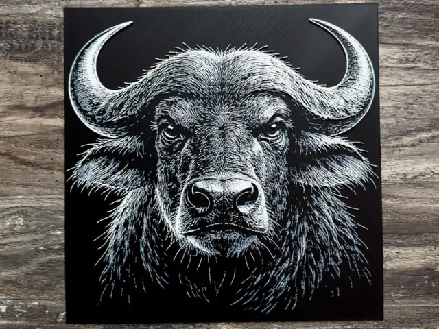 HueForge model: Water Buffalo Wildlife Series by novy