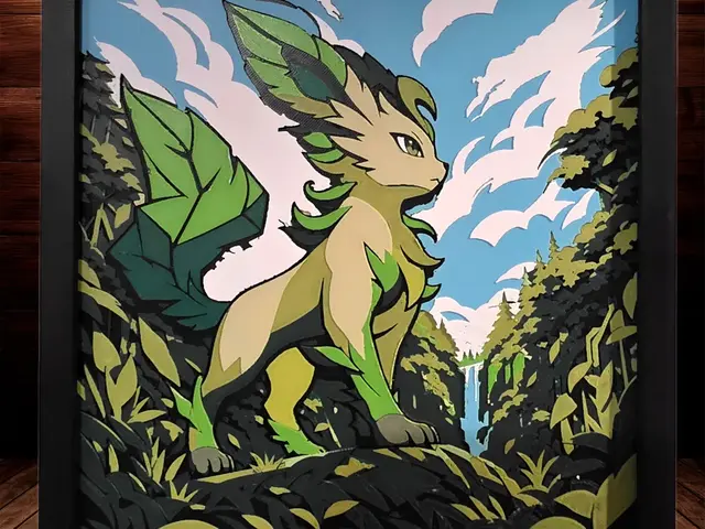 HueForge model: Leafeon - Eeveelutions 7 of 9 by Side Quest Hues
