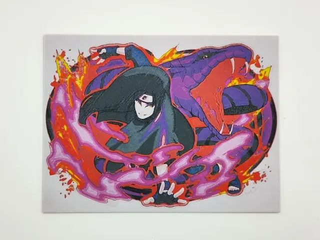 HueForge model: Naruto Orochimaru 1 hueforge by Altf4-Formation