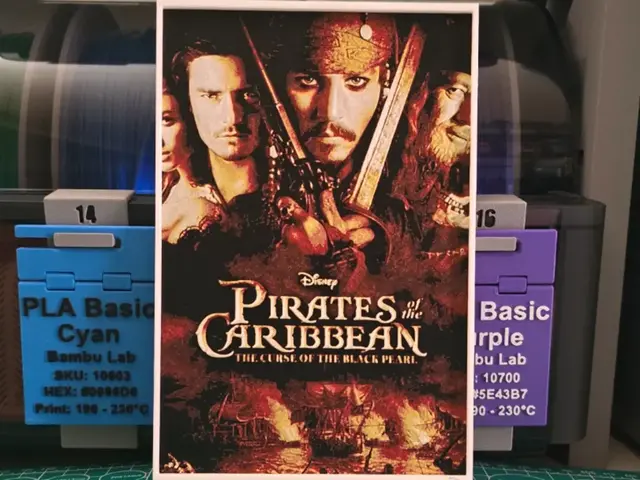 HueForge model: Pirates of the Caribbean 1 Movie Poster - Hueforge by Lumpy3D