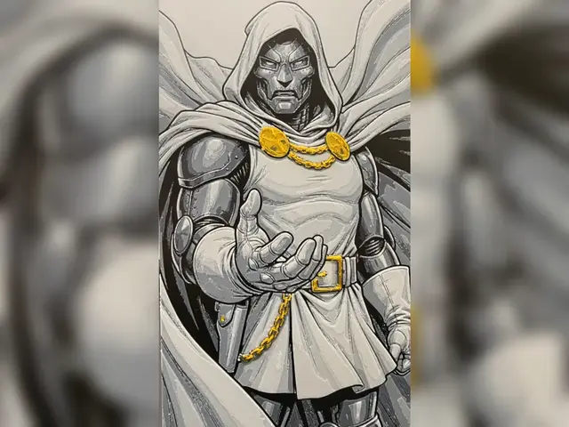 HueForge model: Doctor Doom Gold Accent HueForge Print by Thadius