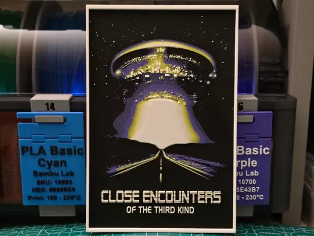 HueForge model: Close Encounters of the Third Kind Movie Poster by Lumpy3D