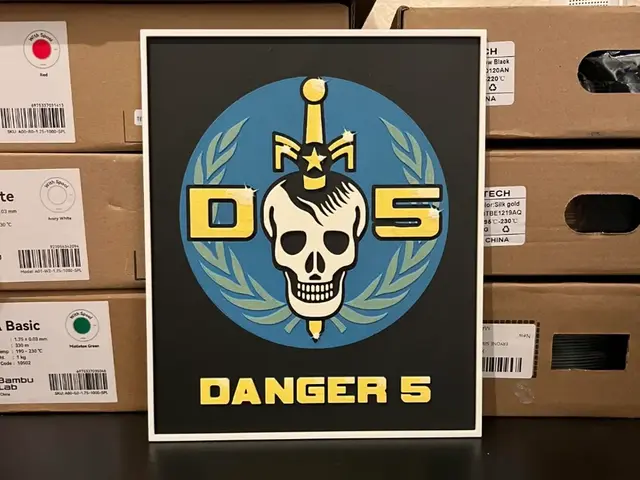 HueForge model: Danger 5 Logo by Estiv