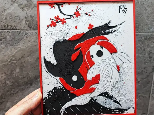 HueForge model: Japanese Art by Garuda3D