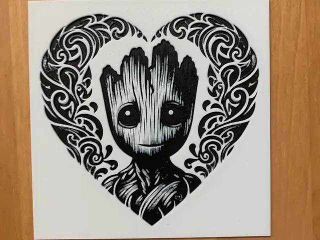 HueForge model: Baby Groot Photo by Morganja