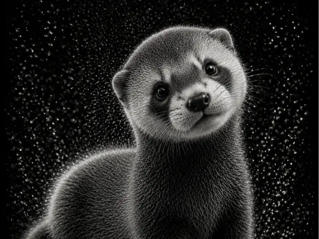 HueForge model: Baby Ferret – Baby Animals Series EASY PRINT by Hueforge Maker