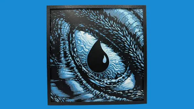 HueForge model: Island Mana - Magic the Gathering Hueforge by Canadian Gamer