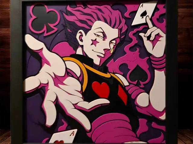 HueForge model: Hisoka Marow - Hunter X Hunter (2011) by Side Quest Hues