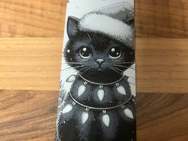 HueForge model: christmas santa cat bookmark by Leafy