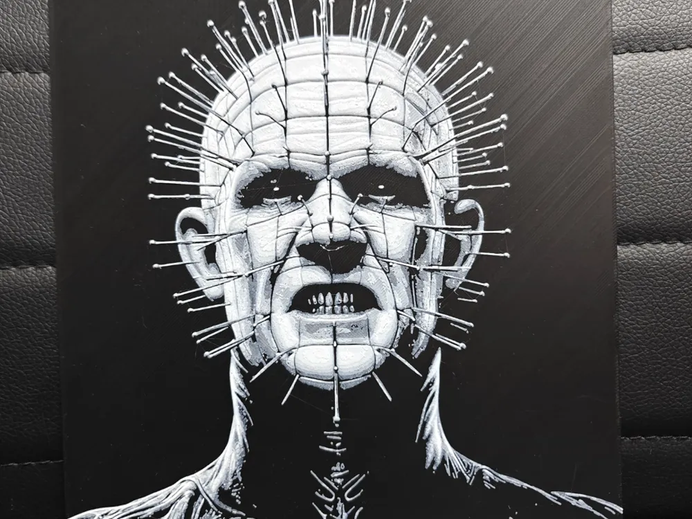 Pinhead Hellraiser by TheHueforgeLady HueForge model: Pinhead Hellraiser by TheHueforgeLady