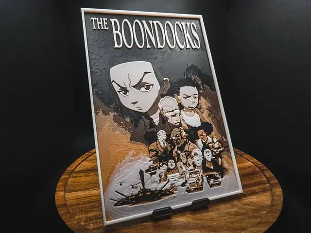HueForge model: The Boondocks (Series Poster - HueForge) by HugheCraft