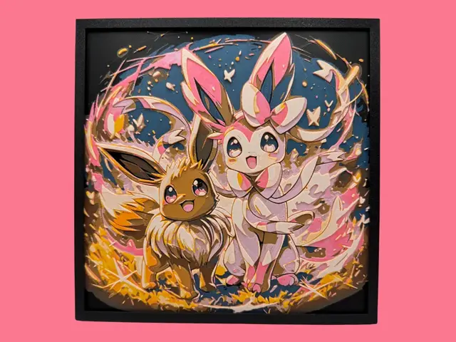 HueForge model: Eevee & Sylveon by Canadian Gamer