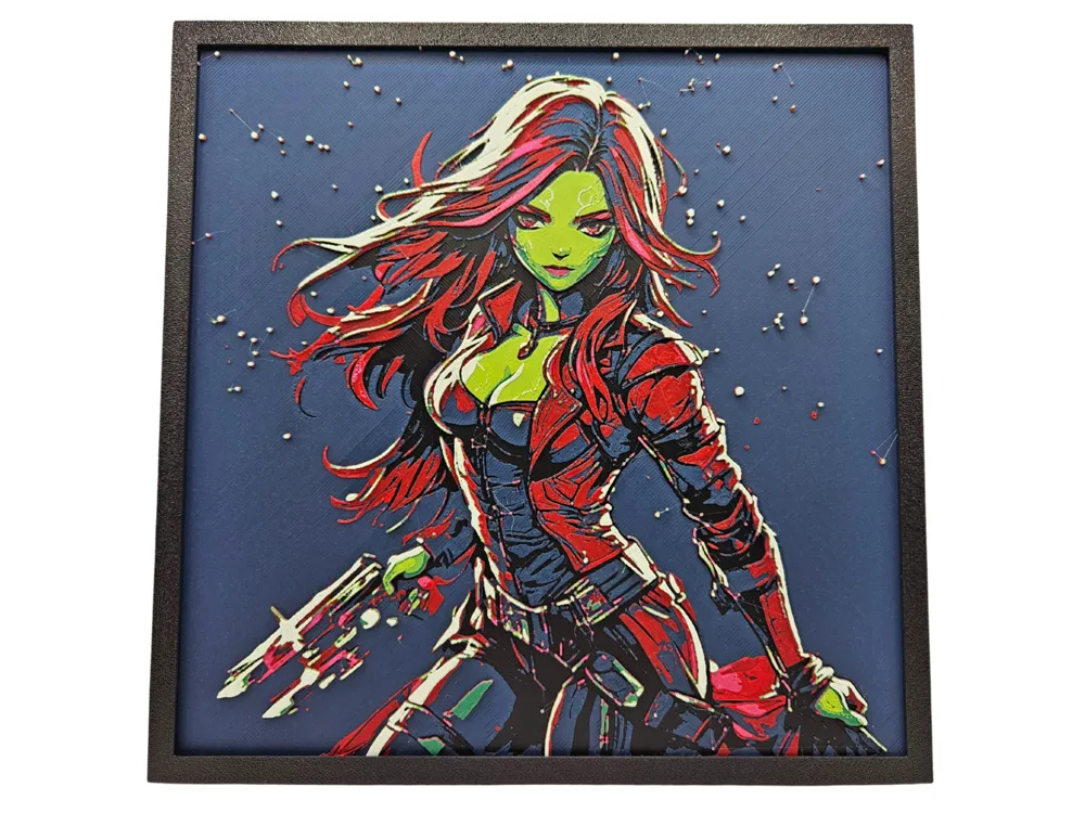 Gamora by BusyKikiBee HueForge model: Gamora by BusyKikiBee