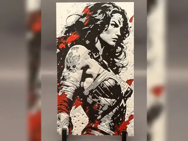Wonder Woman: Amazon Warrior HueForge Print