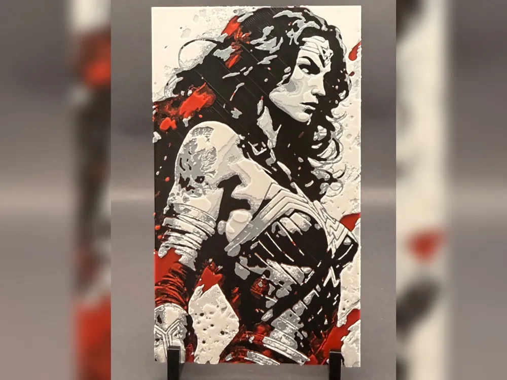 Wonder Woman: Amazon Warrior HueForge Print by Thadius HueForge model: Wonder Woman: Amazon Warrior HueForge Print by Thadius