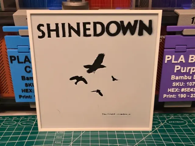 HueForge model: Shinedown "The Sound of Madness" Album - Hueforge by Lumpy3D