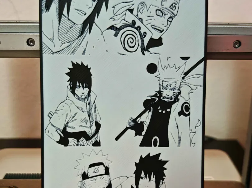 Naruto and Sasuke by bzz999 HueForge model: Naruto and Sasuke by bzz999