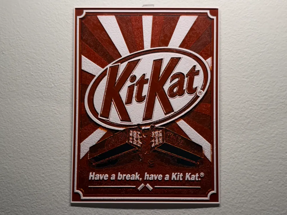 KitKat Poster Style HueForge by liv_3d HueForge model: KitKat Poster Style HueForge by liv_3d