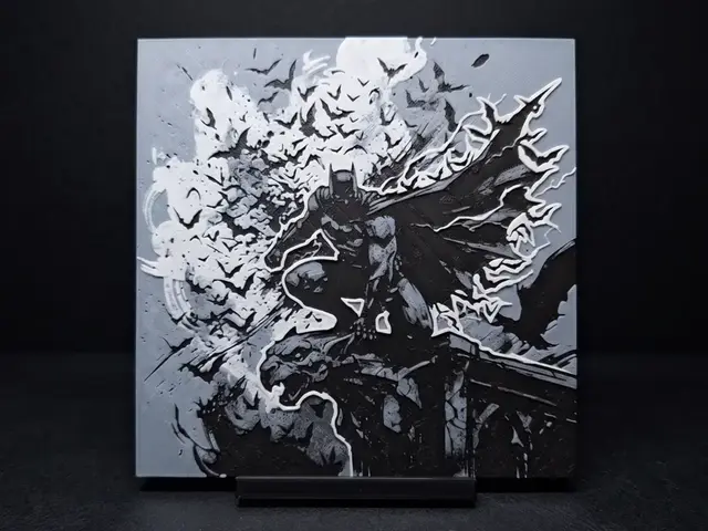 HueForge model: Batman Aura Batting - 3 Colour Wall Art by LED