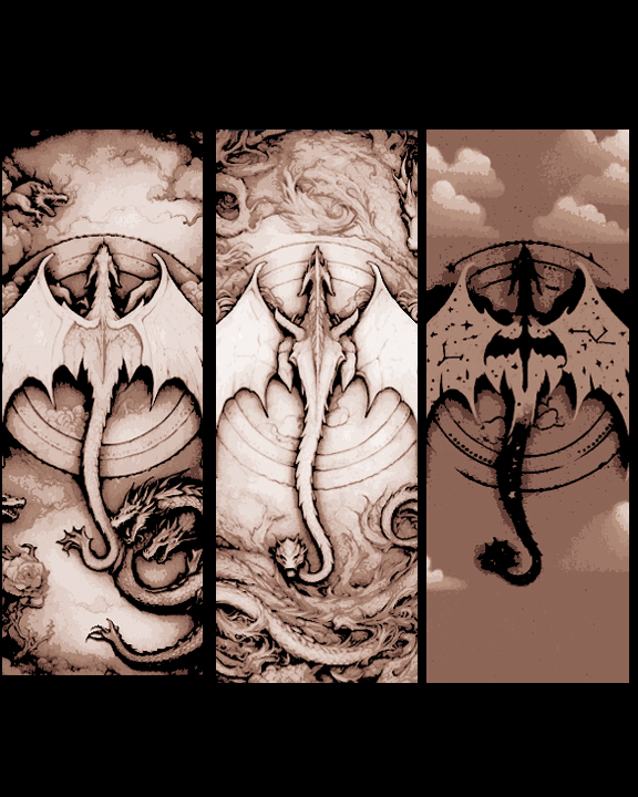 Dragon Etchings - Set of 3 Bookmarks by BooneCo3d HueForge model: Dragon Etchings - Set of 3 Bookmarks by BooneCo3d