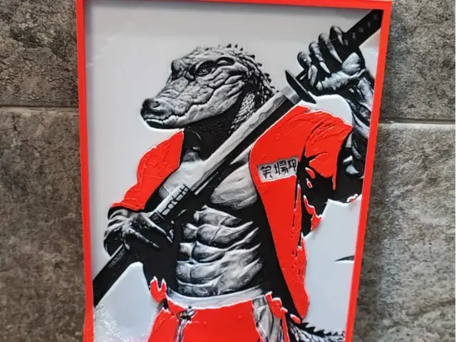 HueForge model: Samurai Croc by Garuda3D