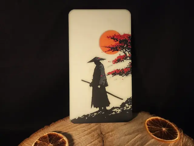 HueForge model: Shadow of the Samurai Hueforge 110x200mm by EternalDesigns3D