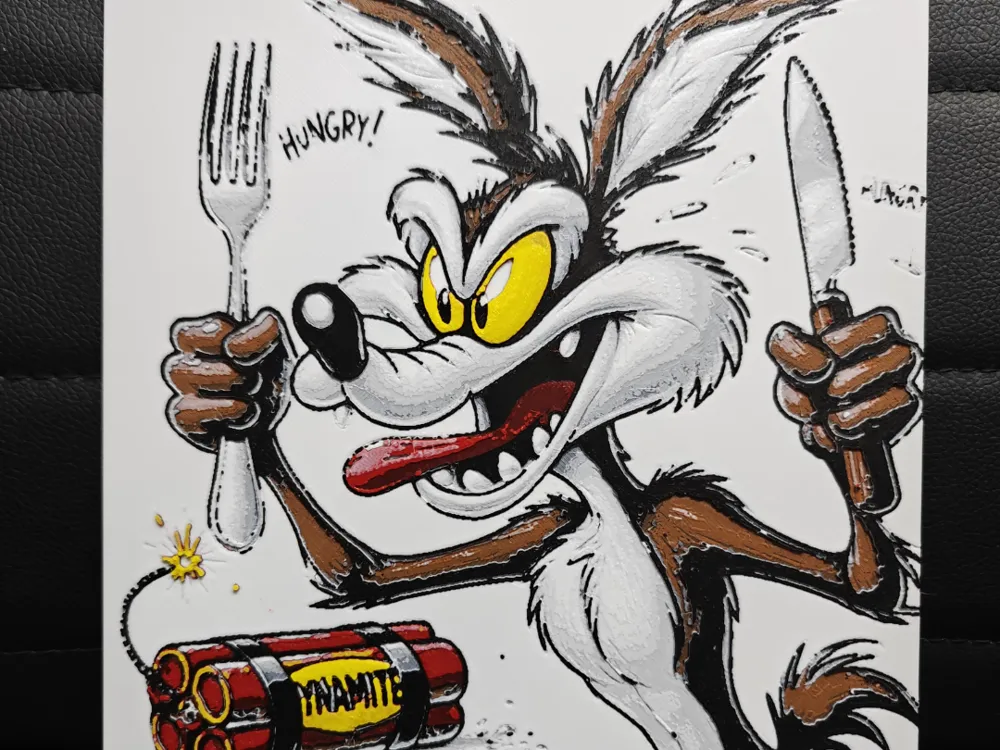 Wile E. Coyote by TheHueforgeLady HueForge model: Wile E. Coyote by TheHueforgeLady