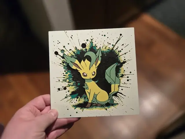 HueForge model: Graffiti Leafeon Hueforge by 3Ree Printing