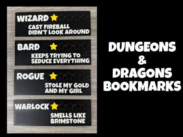 HueForge model: Dungeons & Dragons – One-Star Google Review Bookmark by Canadian Gamer