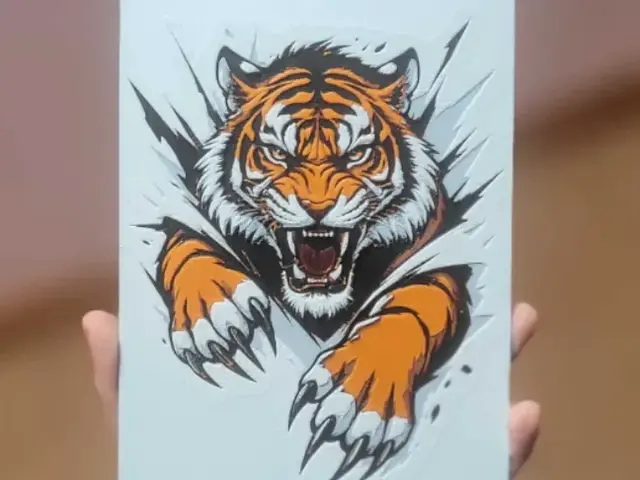 HueForge model: Tiger by Poly3D