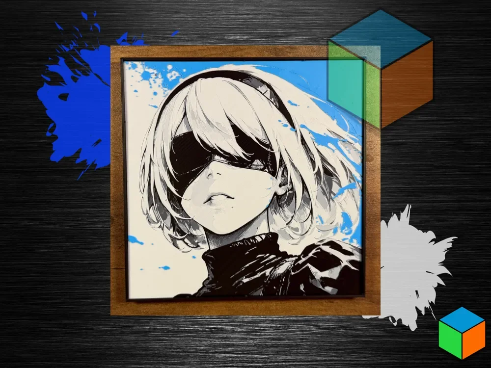 2B — HueForge Wall Art | NieR:Automata by 3D Prints By Vic HueForge model: 2B — HueForge Wall Art | NieR:Automata by 3D Prints By Vic