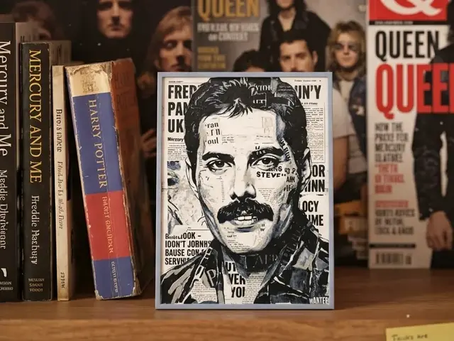 HueForge model: Freddie Mercury newspaper style - HueForge by keko