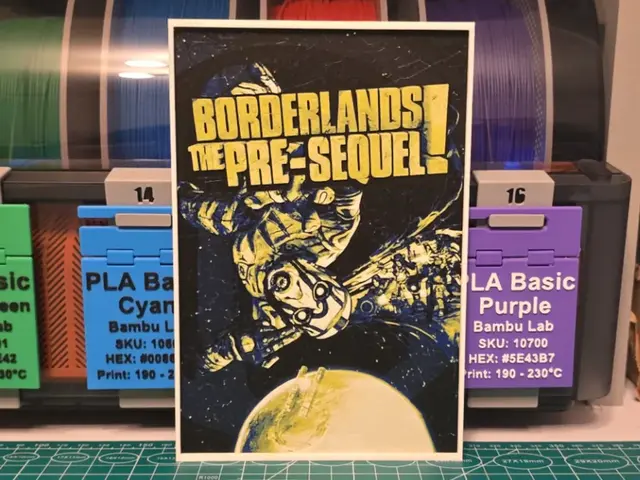 HueForge model: Borderlands: The Pre-Sequel - Hueforge Art by Lumpy3D