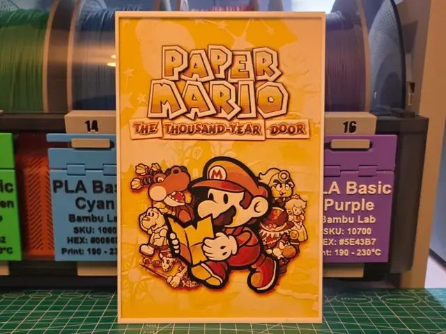 HueForge model: Paper Mario: The Thousand-Year Door Poster Art by Lumpy3D