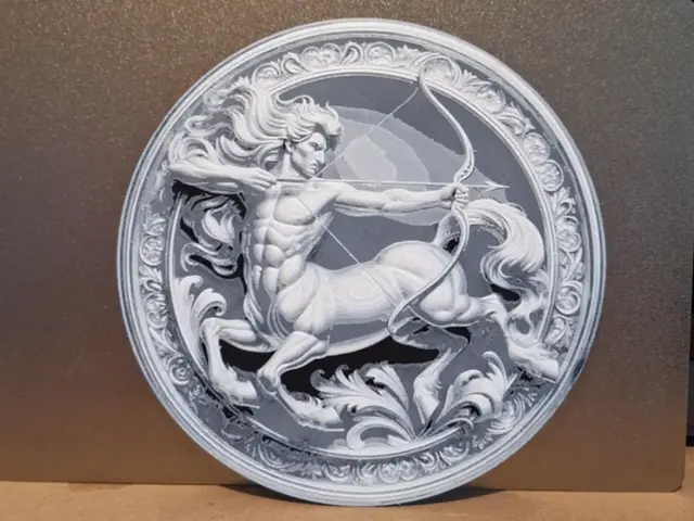 HueForge model: Sagittarius - Zodiac sign - Hueforge - 2 colours by 3dGlow
